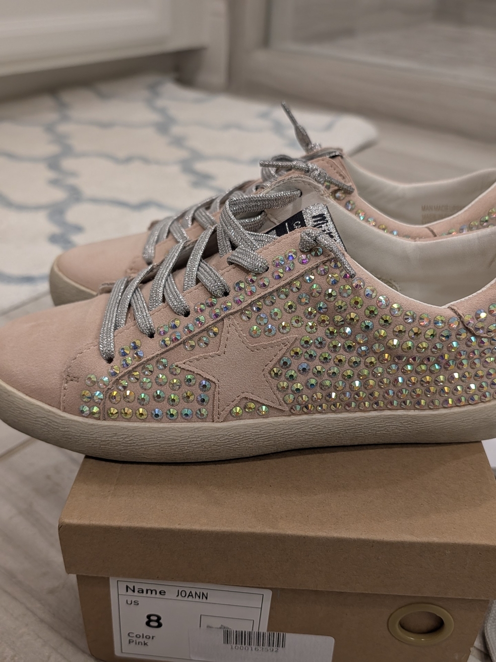 Mi.Im Joann - Glam Rhinestone Star Sneakers Pink. 8